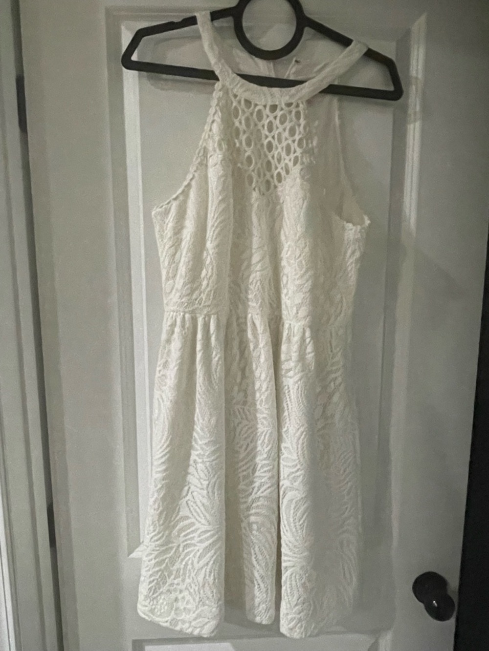 Lilly Pulitzer White Crochet Halter Midi Dress